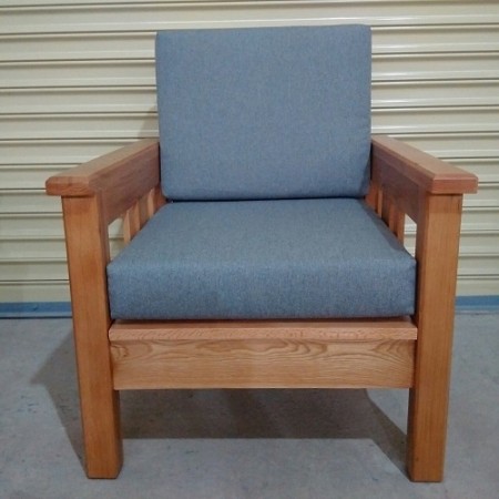 Slatted Oak : Ghế Sofa Đơn Gỗ Sồi Kèm Nệm
